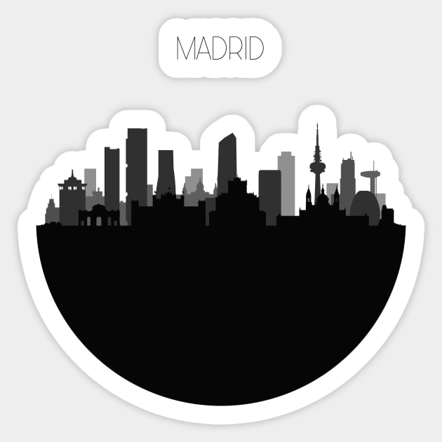 Madrid Skyline Sticker by inspirowl